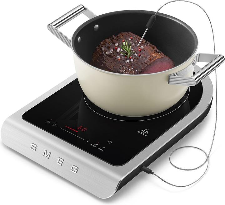 Actual product image Smeg PIC01BLMEU Table-top induction hob, black, aluminium