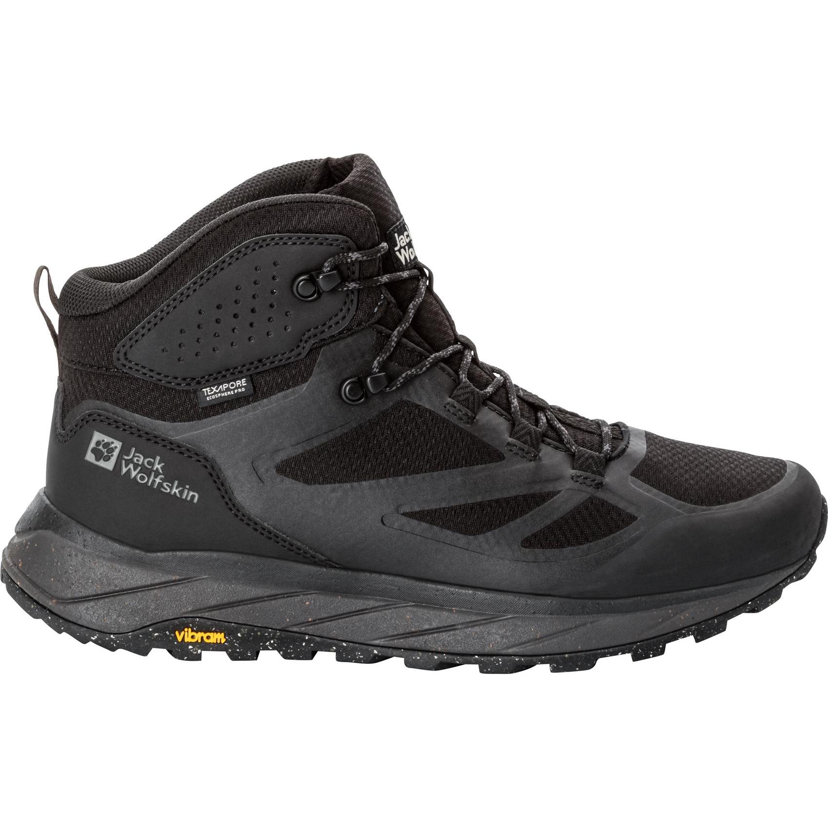 Jack Wolfskin, Herren, Wanderschuhe, Terraventure Texapore Mid M (44.5), Schwarz