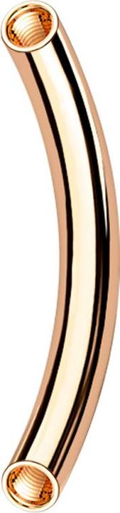 Produktbild Star Piercing Bananen-Stab rosegold mit 1.2 mm Innengewinde (ohne Messing, Chirurgenstahl 316L)