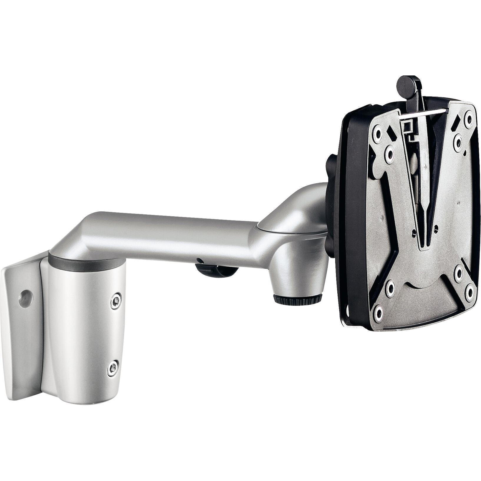Novus SlatWall LM arm 0-2-1 - Kit di montaggio (braccio articolato, montaggio a parete) (Muro, 27", 8 kg), Supporto per monitor, Argento