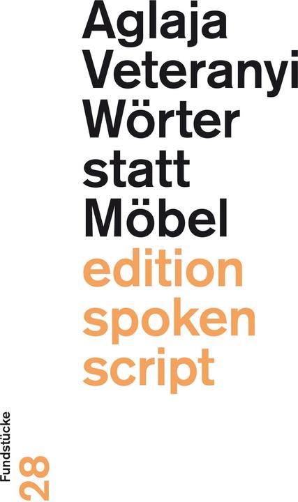 Produktbild Wörter statt Möbel (Deutsch, Aglaja Veteranyi, 2018)