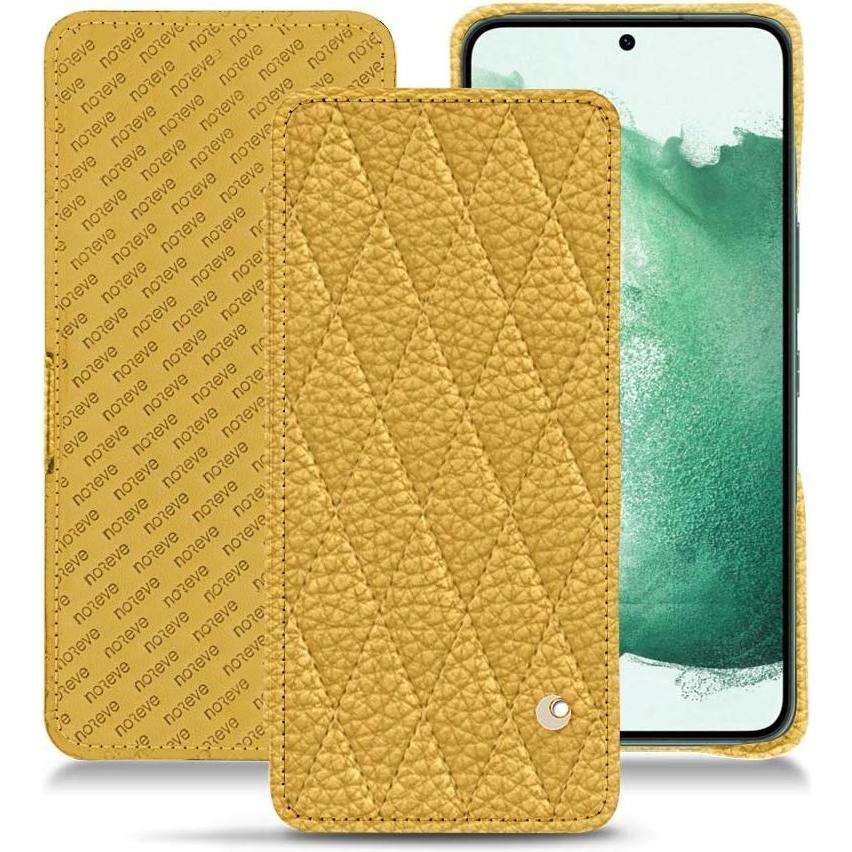 Noreve Lederschutzhülle horizontal (Samsung Galaxy S22+ 5G), Smartphone Hülle, Orange