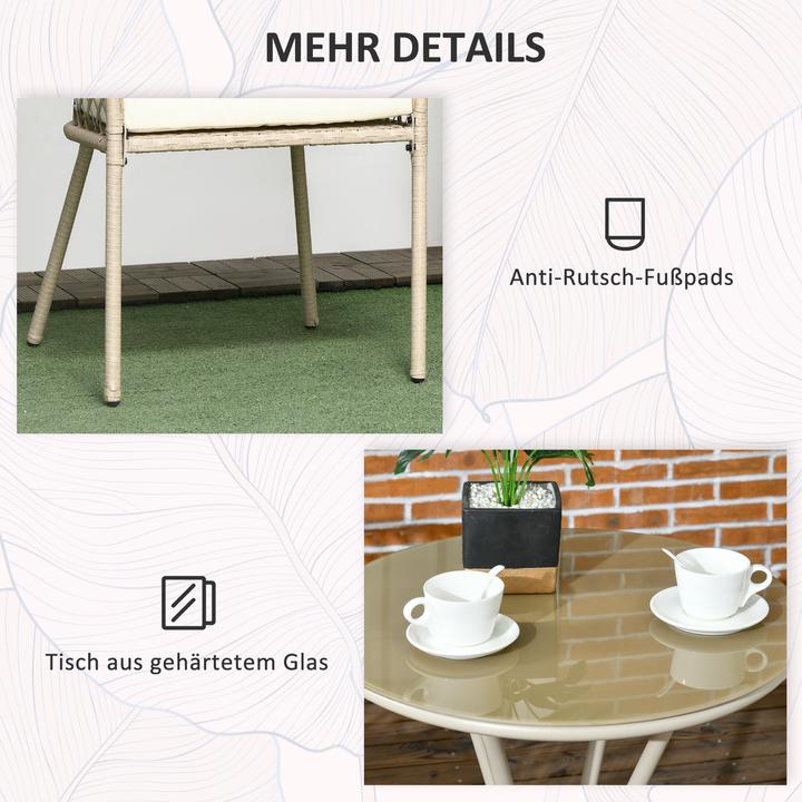 Actual product image Outsunny Wicker garden chair set
