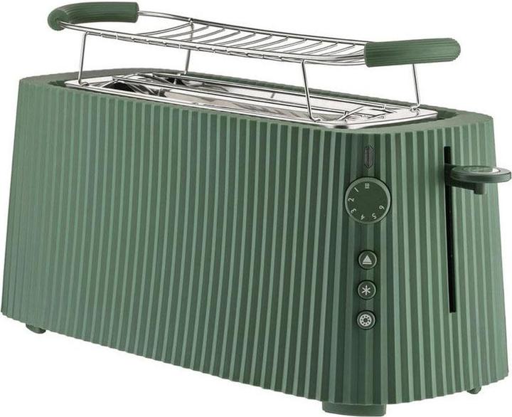 Alessi Plissé Long Toaster with Bread Roll Attachment