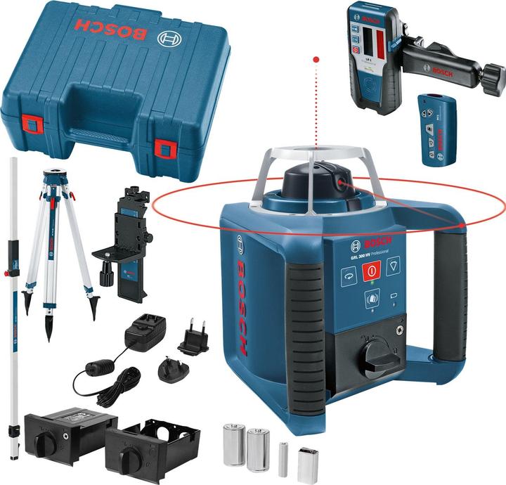 Produktbild Bosch Professional ROTATIONSLASER GRL 300 HV SET + TRIKOD BT170 + GR240 PATCH