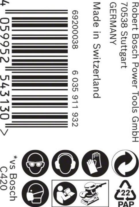 Actual product image Bosch Professional Zubehör EXPERT C470 Sandpaper roll for hand sanding, 93 mm x 50 m, G 320 (320)