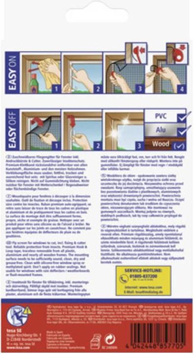 Actual product image tesa Insect screen COMFORT for windows, with Velcro tape, self-adhesive, without drilling (170 x 180 cm)