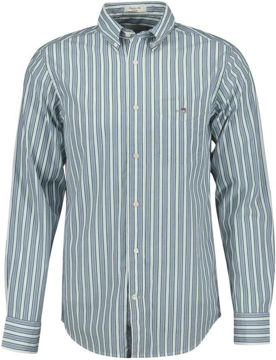Immagine prodotto GANT REG POPLIN Stripe Shirt, Deep Forest Green, L (L)