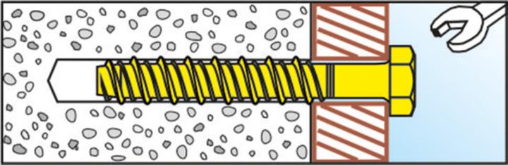 Image du produit Profix Vis à béton PBS-S (25 Vis par pièce)
