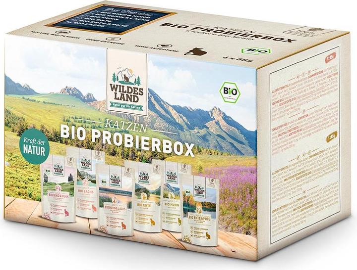 Actual product image Wildes Land Wet food Adult BIO tasting box, 6 x 85 g (Adult, 6 pcs., 620 g)