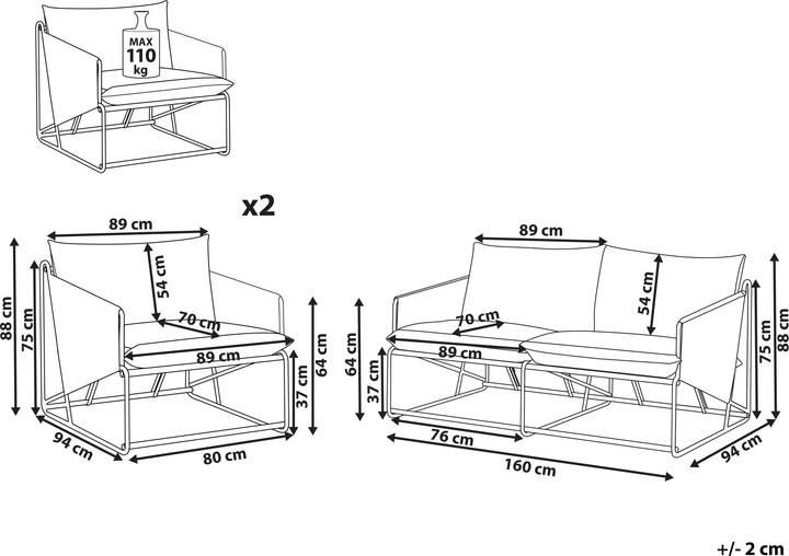 Actual product image Beliani Ponte