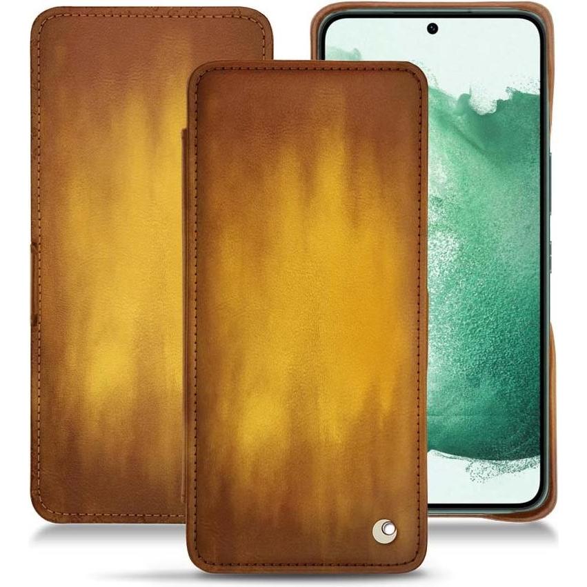 Thumbnail - Noreve Lederschutzhülle horizontal (Samsung Galaxy S22+ 5G), Smartphone Hülle, Gold