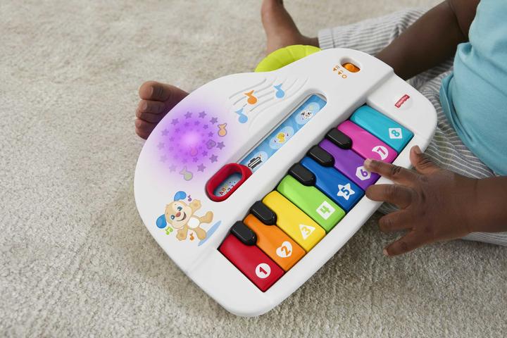 Immagine prodotto Fisher-Price Pianoforte di Cagnolino Ridi & Impara Edizione Multilingue, Portatile con Luci, Versi d