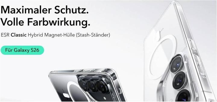 Actual product image ESR - Classic Hybrid HaloLock Kickstand - Samsung Galaxy S26 - Clear (Samsung Galaxy S26)