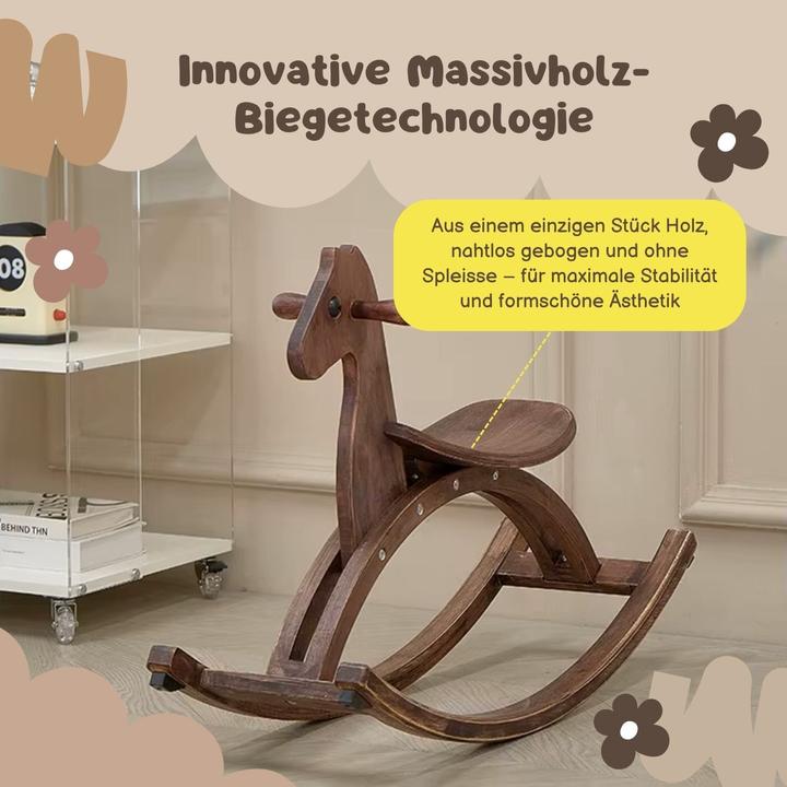Produktbild Hermex Schaukelpferd Holzpferd Kinderspielzeug Spielzeugpferd Holzspielzeug