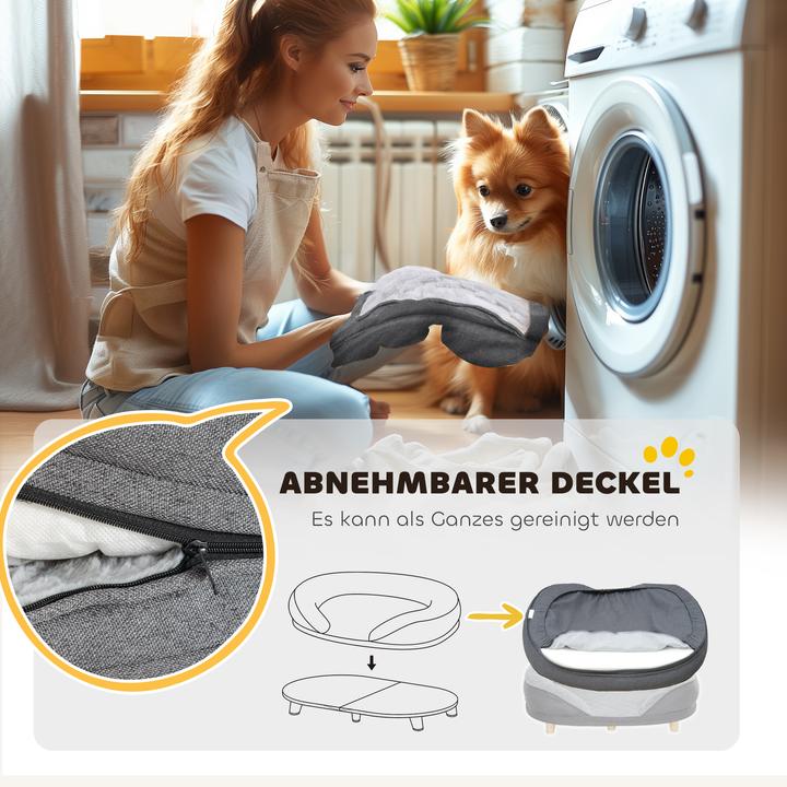 Actual product image PawHut Hundesofa Polyester, MDF Grau (Dog)