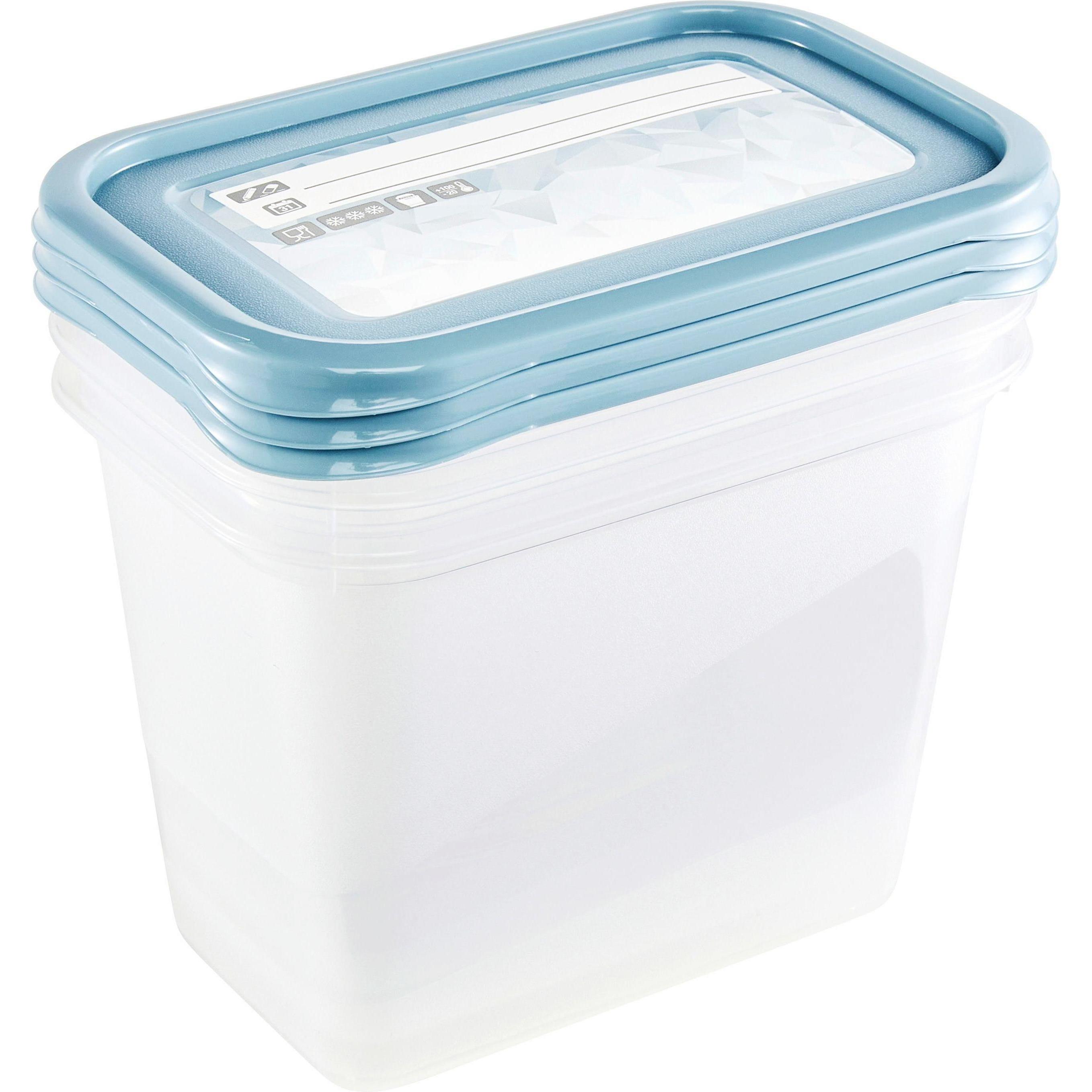 keeeper Gefrierdosen-Set Mia "Magic Ice", 3x 1,0 Liter, Vorratsbehälter, Transparent