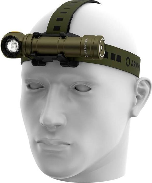 Actual product image ArmyTek Wizard C2 Pro Max Olive White LED torch with belt clip, with holster battery-powered 40 (12.15 cm, 4000 lm)