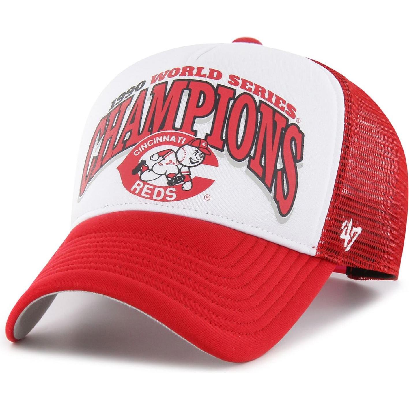47 Brand, Herren, Cap, Mesh Trucker Cap - Foam Champ Cincinnati Reds, Weiss