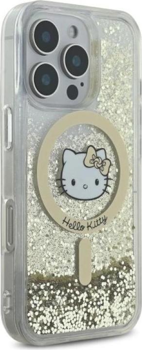 Immagine prodotto Hello Kitty HKHMP16XLGDIH iPhone 16 Pro Max 6,9" biały złoty/bianco oro custodia rigida Liquid Glitter Fe (Apple iPhone 16 Pro Max)