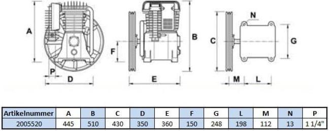 Productafbeelding Aerotec Industriële compressoreenheid B 6000B, 15 bar