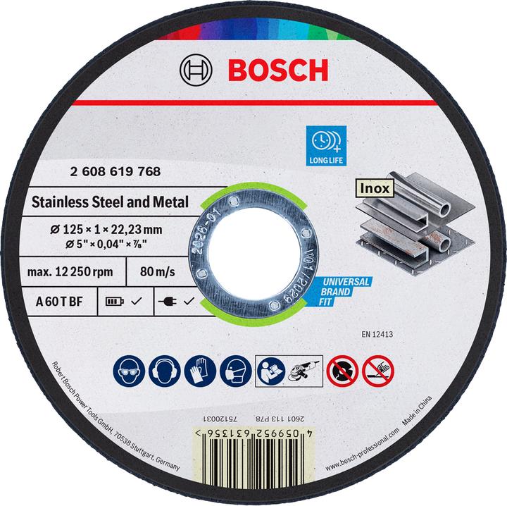 Actual product image Bosch Zubehör Accessories 2608619768 2608619768 Cutting disc straight 180 mm 1 pc. Metal