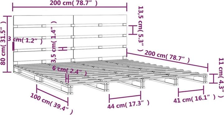 Image du produit vidaXL Bettrahmen (200 x 200 cm)