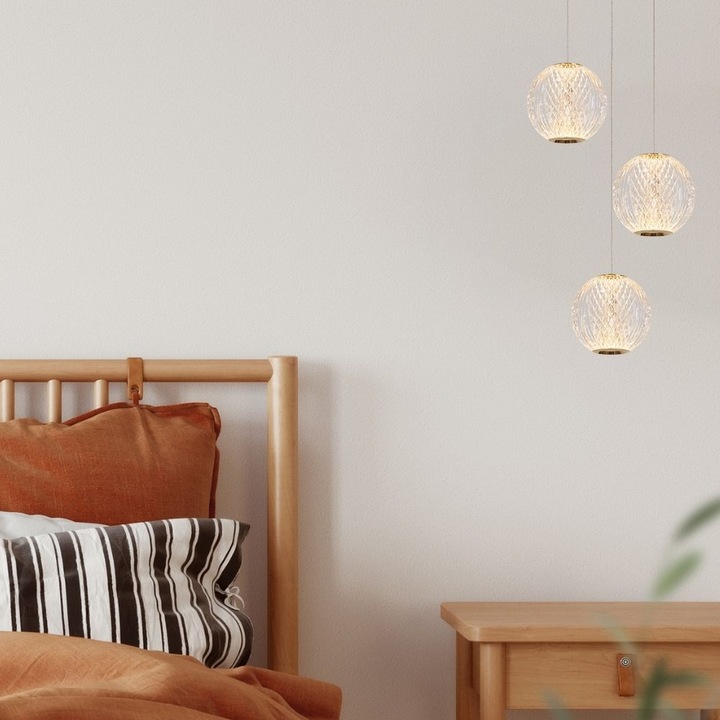 Produktbild Lucide CINTRA - Pendelleuchten - Ø 25 cm - LED - 1x12,6W 2700K - Transparent 13499/13/60 (283 lm)