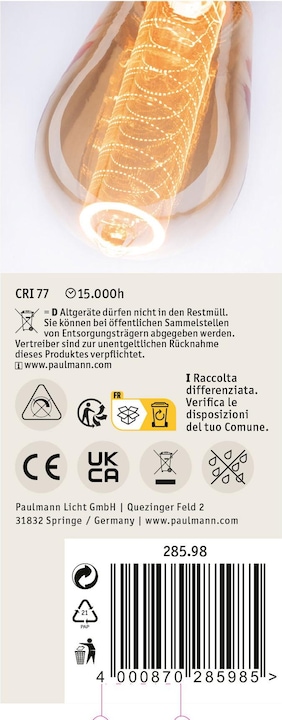 Produktbild Paulmann Kolben ST64 Inner Glow (E27, 4 W, 200 lm, 1 x, A)