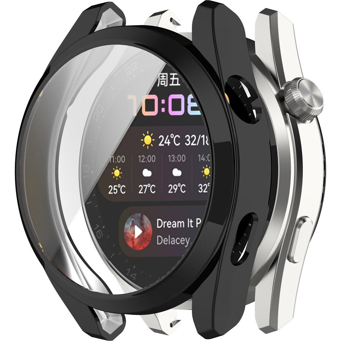 Thumbnail - Strap-it TPU-Hülle (Silikon), Uhrenarmband, Schwarz