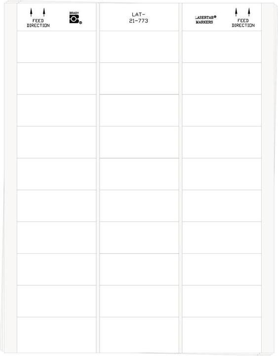 Actual product image Brady LAT-21-773-1, metallised polyester, silver, 63.50 x 25.40 mm, permanent adhesive, US label