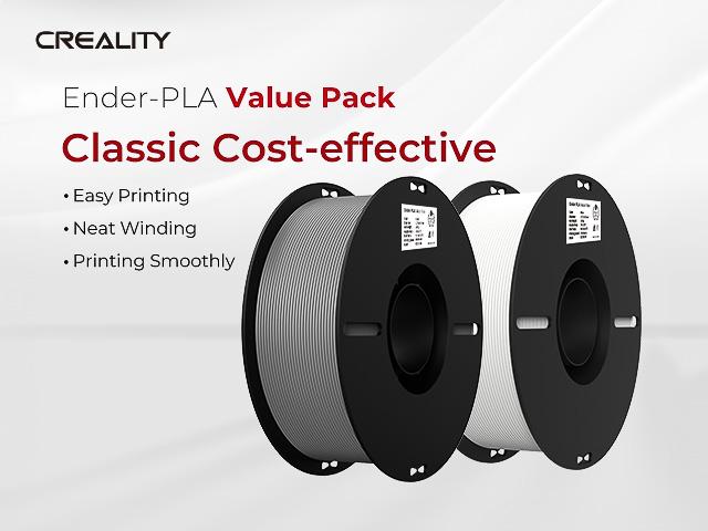 Actual product image Creality Value Pack (PLA, 1.75 mm, 2000 g, White, Grey)