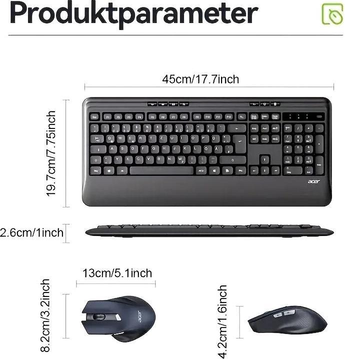 Actual product image Acer Tastatur und Maus im Deutschen Layout (QWERTZ) (DE, Wireless)