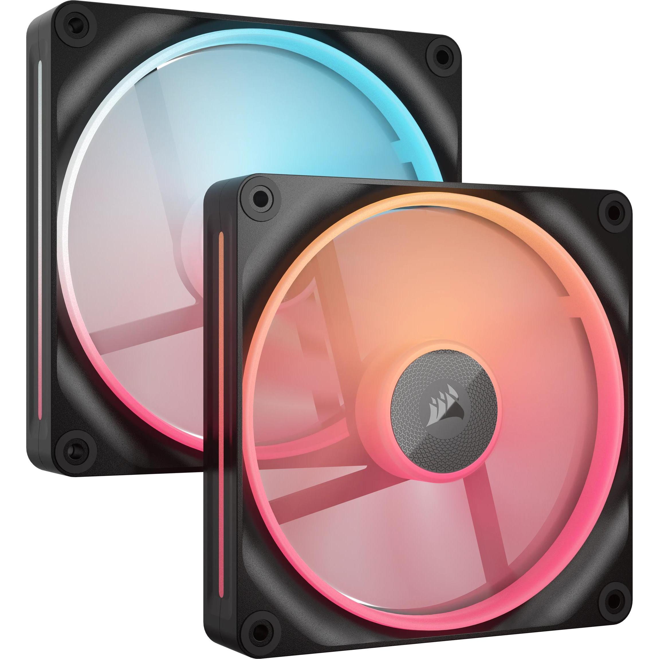 Corsair LX140-R (140 mm, 2 x), Ventola PC, Nero