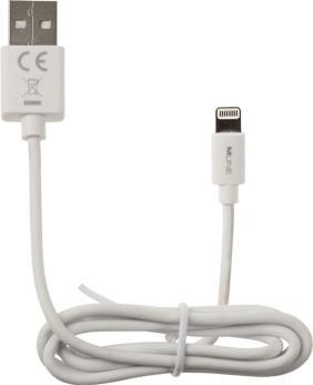Produktbild M line Mline KFZ-Lader Single USB 1A weiss und LightningDatenkabel HLIGHTNING3004WH
