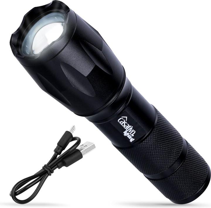 Produktbild Casativo 2er-Set 2in1 LED-Taschenlampe & Powerbank, 260 lm, Li-Ion-Akku, IP44 (13.30 cm, 260 lm)