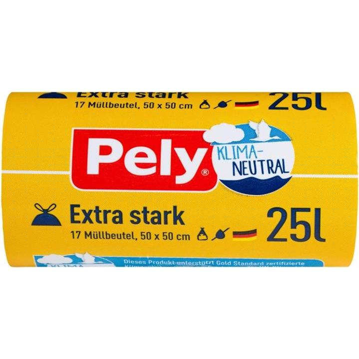 MGA Müllbeutel Extra stark 25,0 l transparent, 17 St., Abfallsack, Transparent