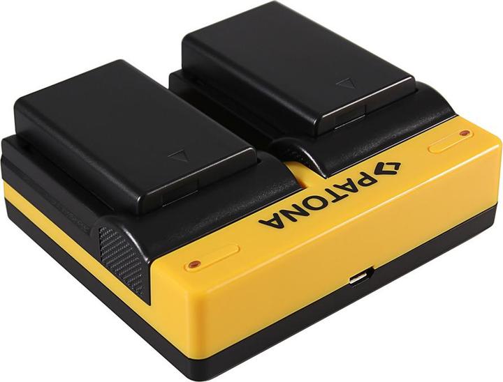 Immagine prodotto Patona Caricabatterie doppio per Pentax D-LI109 K K2 K-2 K30 K50 K-50 K500 K-500 KR incluso cavo micro-USB (Caricabatterie per fotocamere)