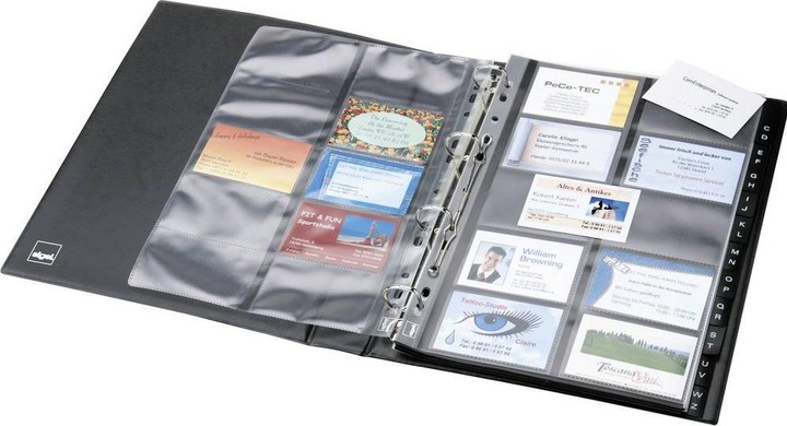 Actual product image Sigel Sleeves for business card ring binders (A8)