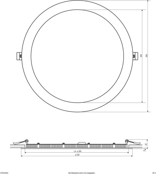 Actual product image EVN LED recessed luminaire (2398 lm)