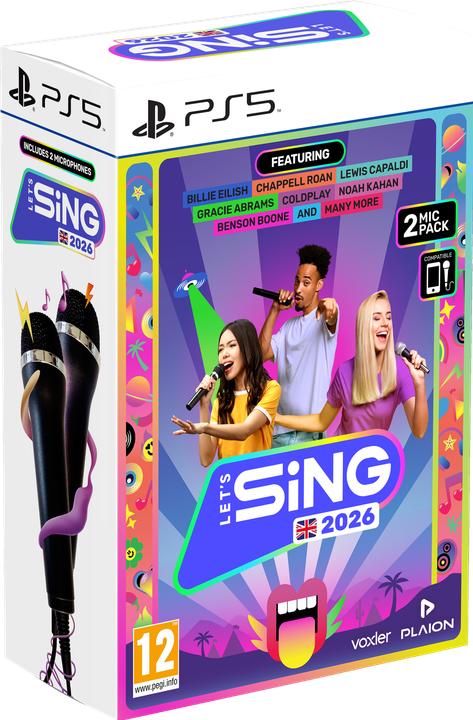 Produktbild Plaion Let's Sing 2026 International Version (+ 2 Mics) (PS5, EN)