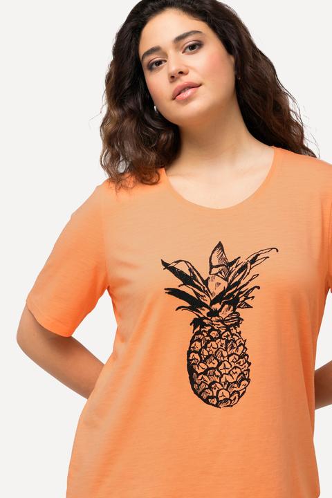 Produktbild Ulla Popken T-Shirt, Kaviarperlchen, Ananas, Rundhals, Halbarm (58)
