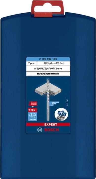 Produktbild Bosch Professional Zubehör Hammerbohrer-Satz mit SDS plus-7X Schaft - 7 Stk (5.0, 6.0, 8.0, 10.0, 12.0 mm)