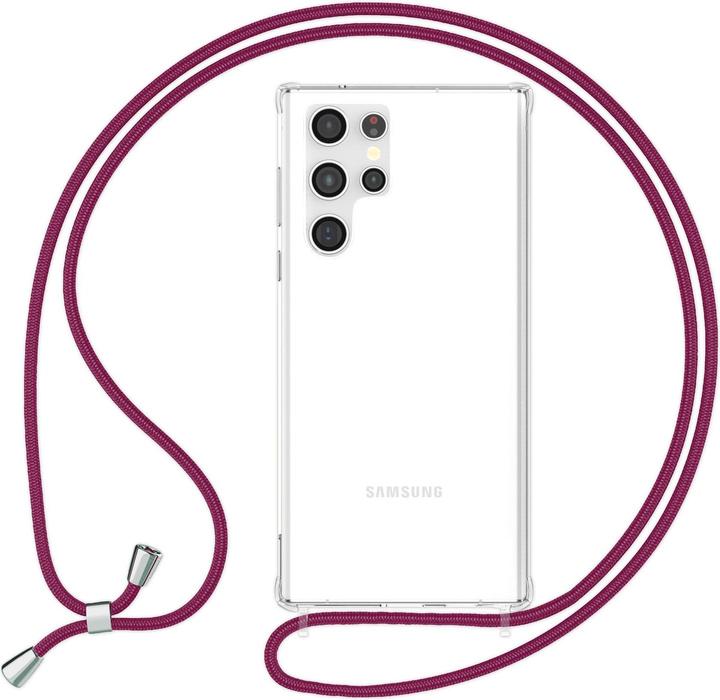 Actual product image Nalia Clear hybrid case with chain to hang around the neck