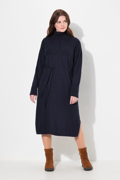 Produktbild Ulla Popken Strickkleid, Zopfmuster, Rollkragen, Langarm (46, 48)