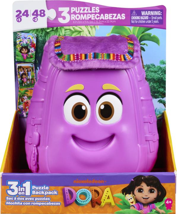 Immagine prodotto Spin Master Dora 3Pack Puzzle im Rucksack (24 pezzi)
