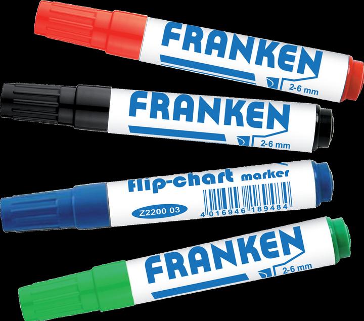 Produktbild Franken Flipchart Marker (Mehrfarbig, 6 mm, 4 x)