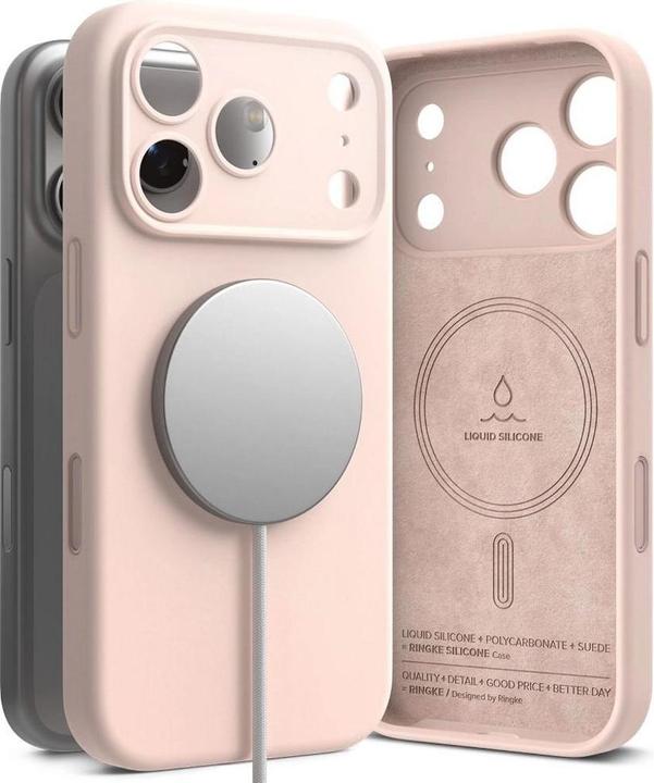 Immagine prodotto Ringke Silikon Magnetische MagSafe Hülle für iPhone 17 Pro - Rosa (Apple iPhone 17 Pro)