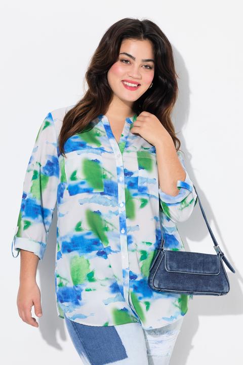 Produktbild Angel of Style Bluse, Straight Fit, Batik-Druck, Pailletten (48)