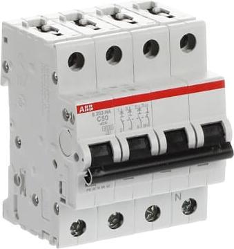 Actual product image ABB S203-C50NA Automatic circuit breaker 50A pro M compact 3p+NA
